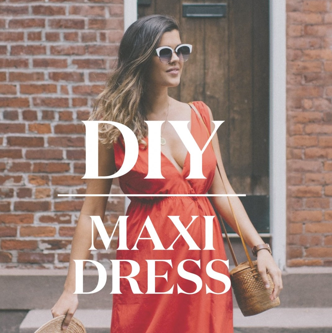 Maxi Dress With Wrapped Front & Ruffled Hem (aspairandapair.com)
