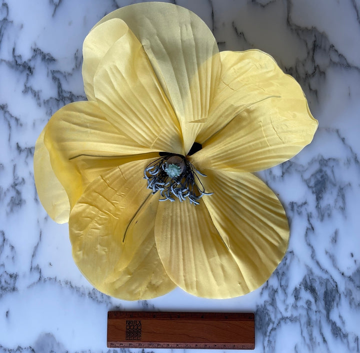 Lemon Dahlia Silk Flower (Made in USA)