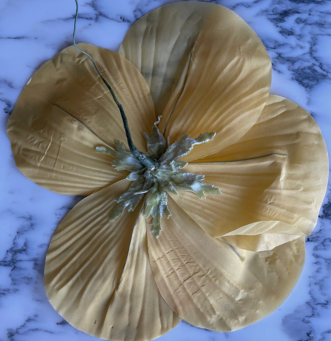 Lemon Dahlia Silk Flower (Made in USA)