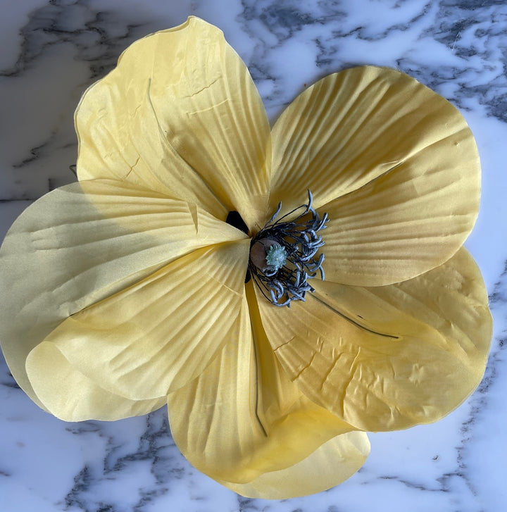 Lemon Dahlia Silk Flower (Made in USA)