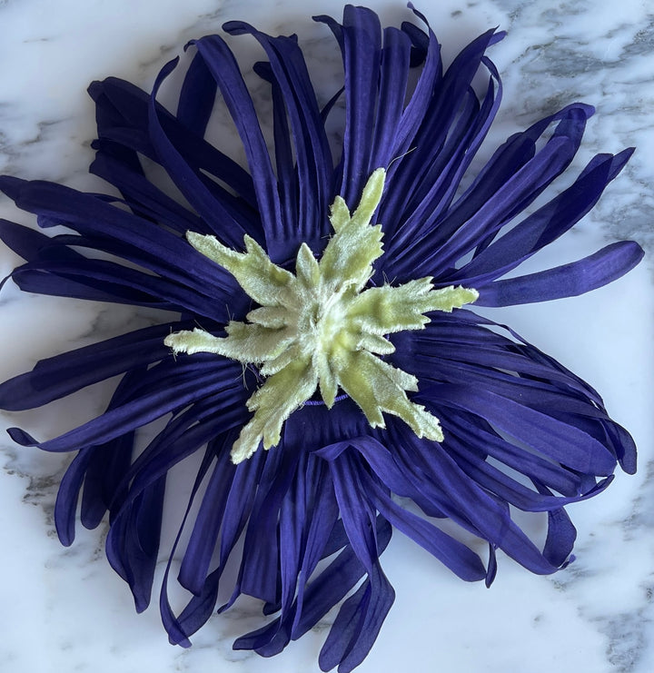 Purpled Indigo Chrysanthemum Silk Flower (Made in USA)