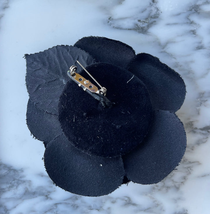 Black Velvet Camellia Silk Flower (Made in USA)