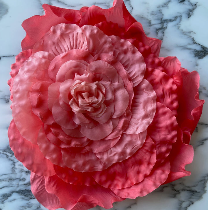 Coral Sunrise Silk Flower (Made in USA)