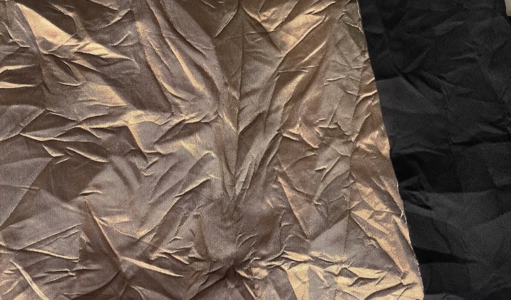 Mid-weight Crinkled Metallic Copper Rayon Blend (Made in Italy)