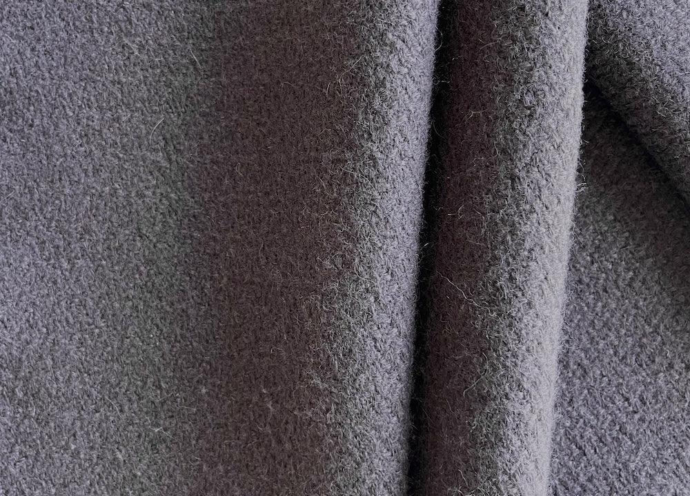 Mid-Weight Mottled Shark Gray Wool Melton Coating (Made in Italy)