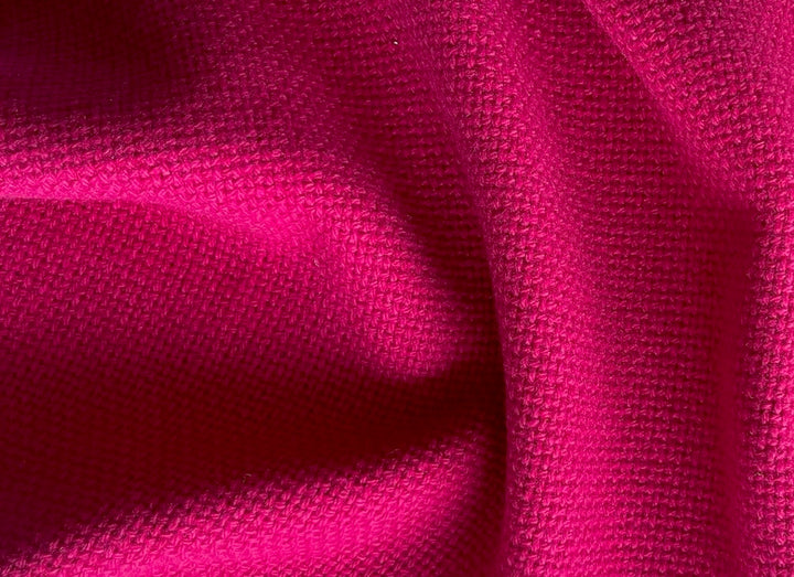 Raspberry Beret Basketweave Wool Coating