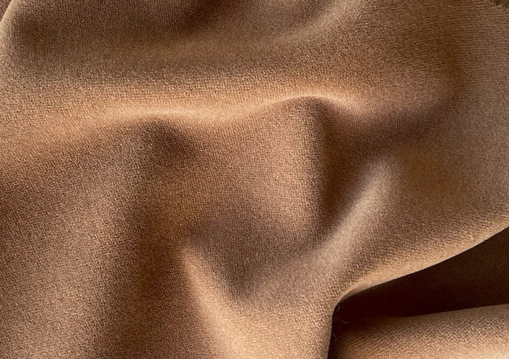 Mid-Weight Dulce de Leche Wool Melton Coating (Made in Italy)