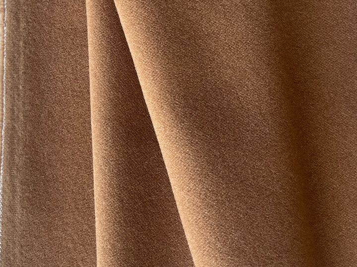 Mid-Weight Dulce de Leche Wool Melton Coating (Made in Italy)