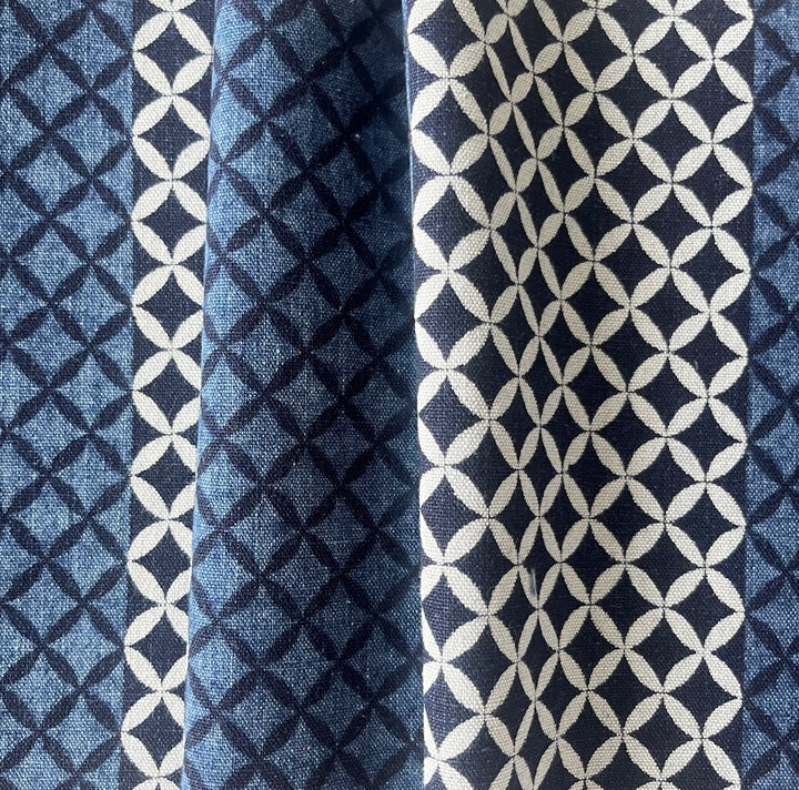 Shippo 7 Treasures Traditional Tsutsugaki Indigo Cotton (Made in Japan)