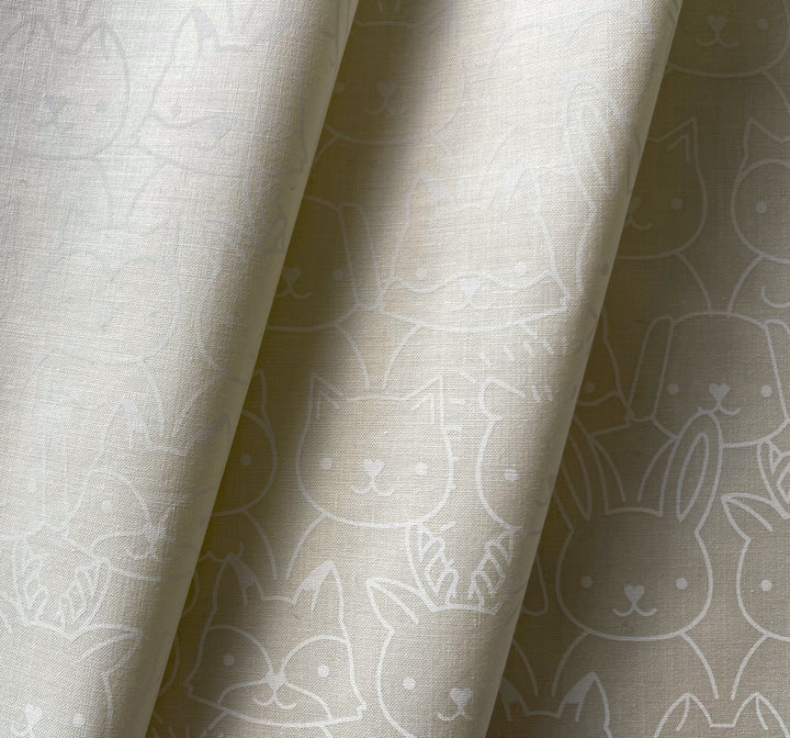 Woodland Park Sup Animals Shell Quilting Cotton  (Made in Japan)