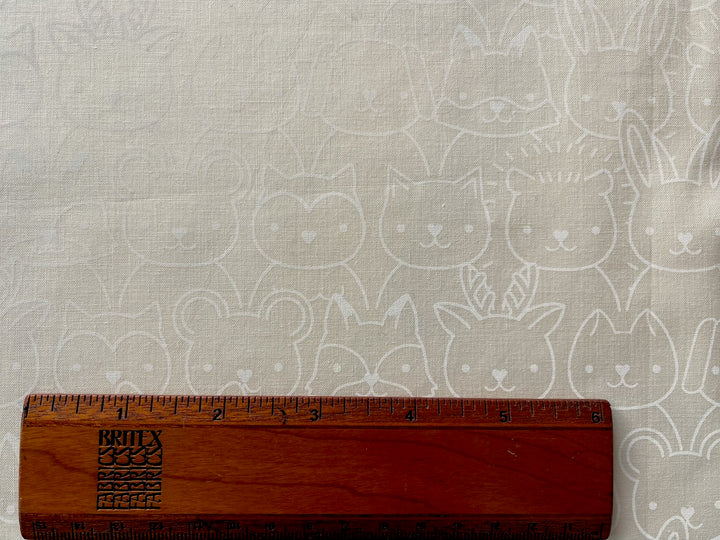 Woodland Park Sup Animals Shell Quilting Cotton  (Made in Japan)