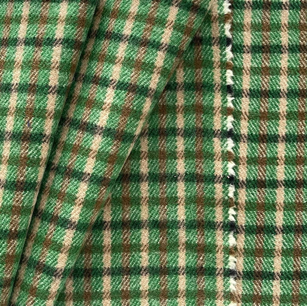 Gucci Verdant Plaid Double-Faced Wool Melton Coating (Made in
