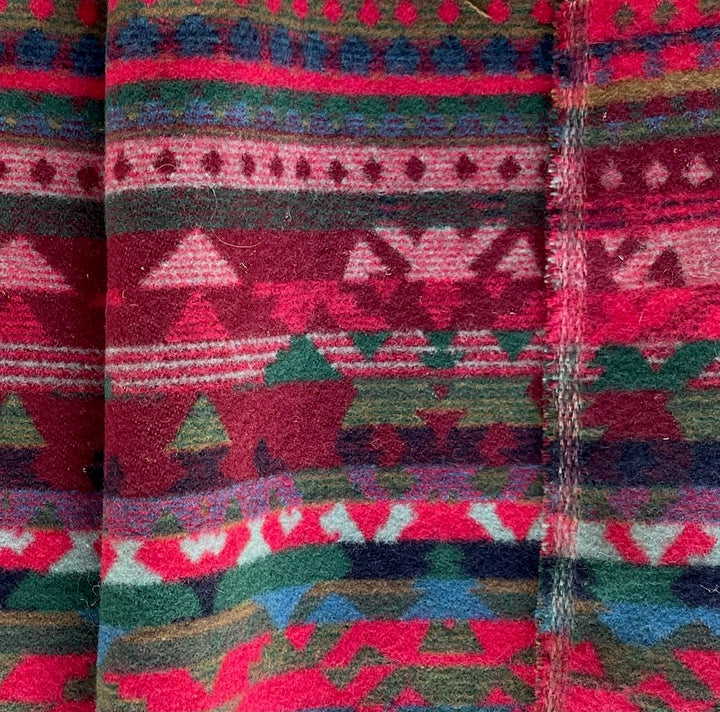 Etro Mid to Heavyweight Tribal Double-Faced Wool Blend Melton Coating (Made in Italy)