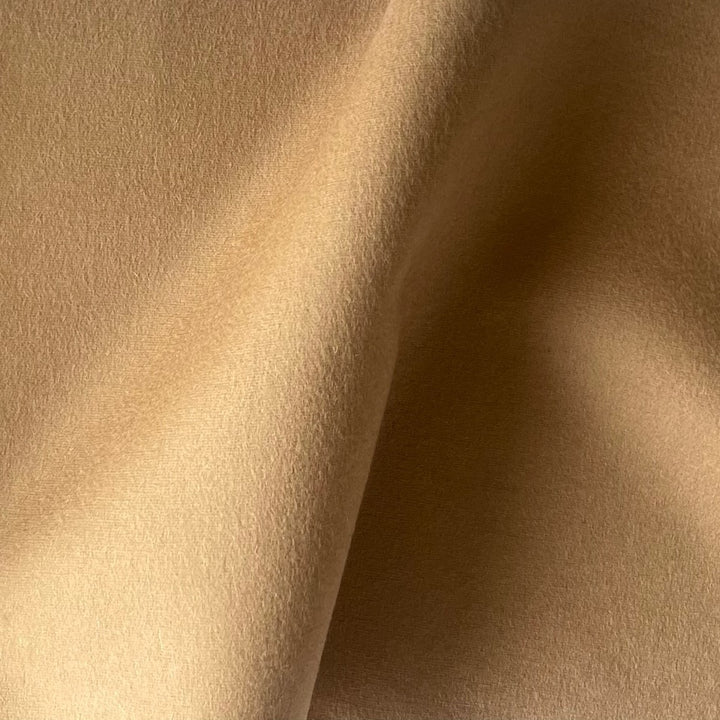 Lanificio Colombo Deep Camel Wool & Cashmere Melton Coating (Made in Italy)