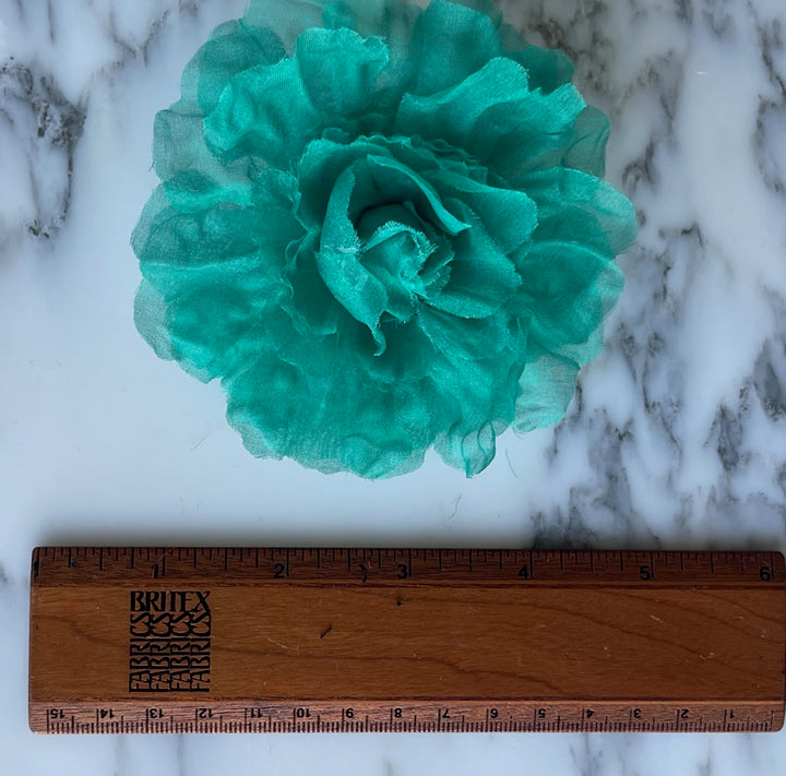 Persian Turquoise Wild Rose Silk Flower (Made in USA)