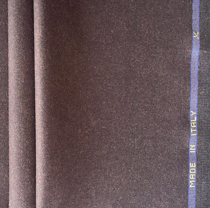 Vitale Barberia Cononico Lighter-Weight Mahogany Virgin Wool Flannel (Made in Italy)