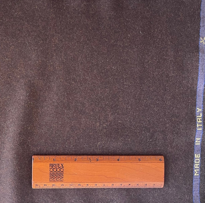 Vitale Barberia Cononico Lighter-Weight Mahogany Virgin Wool Flannel (Made in Italy)