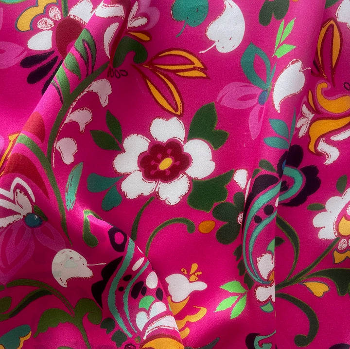 Matisse Paisley Cutout Silk Satin Charmeuse (Made in Italy)