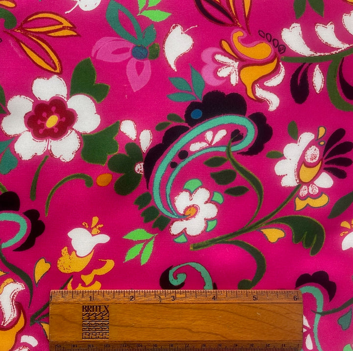 Matisse Paisley Cutout Silk Satin Charmeuse (Made in Italy)