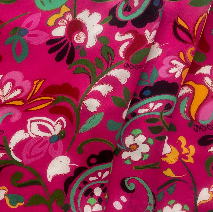 Matisse Paisley Cutout Silk Satin Charmeuse (Made in Italy)