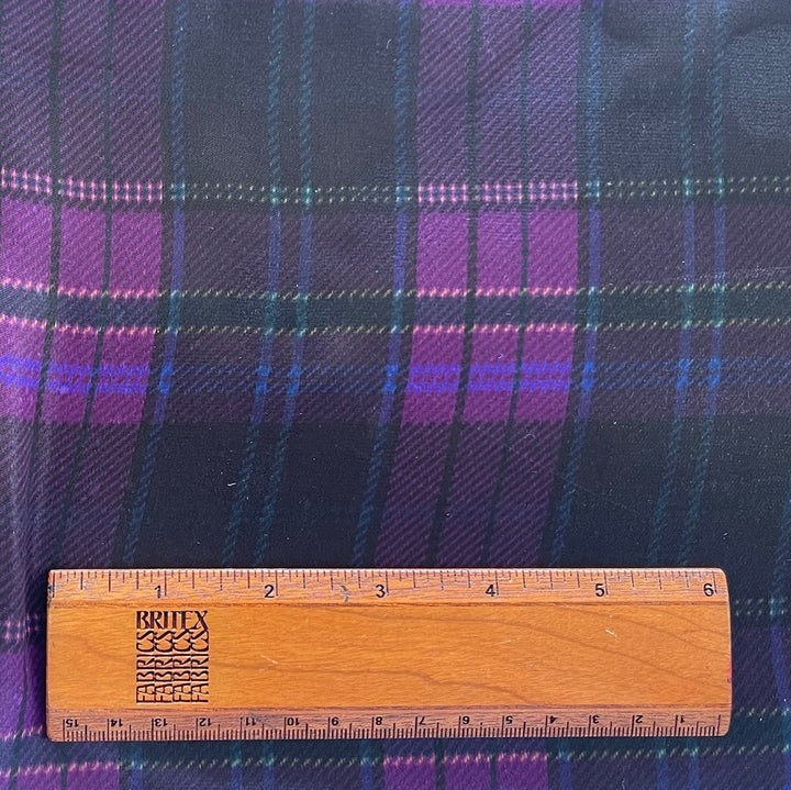 Ralph Lauren Plummy Plaid Silk Blend Charmeuse (Made in Italy)
