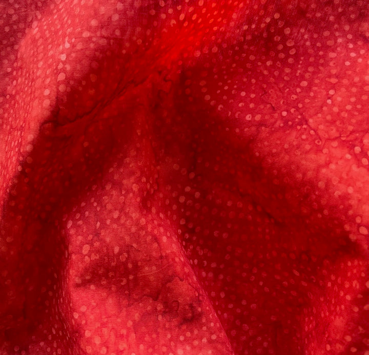 Swirled Dots Cherry Cotton Batik (Made in Indonesia)