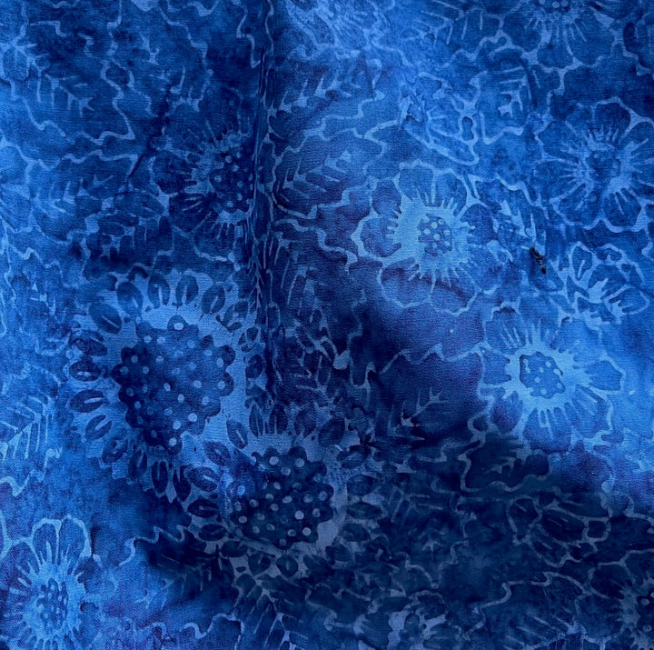 Thalo Blue Bouquet Cotton Batik (Made in Indonesia)