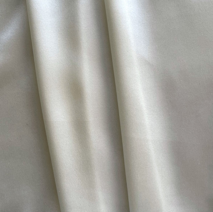 Heavier Silk White Stretch Silk Satin Charmeuse (Made in Italy)