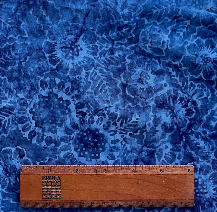Thalo Blue Bouquet Cotton Batik (Made in Indonesia)
