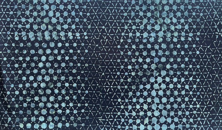 Smoky Teal Molecules Cotton Batik (Made in Indonesia)