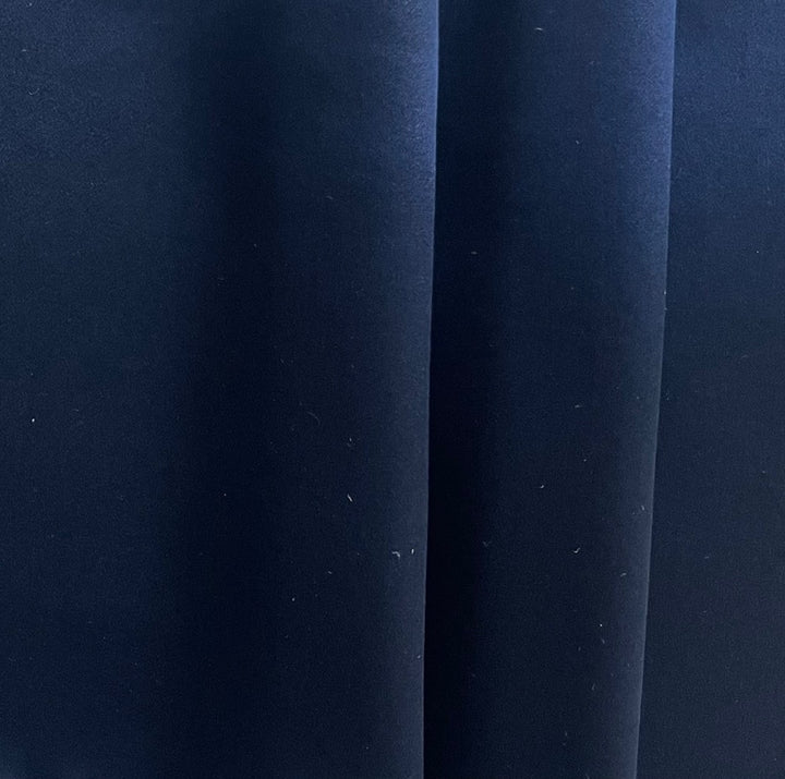 Luminous Midnight Navy Silk Satin Charmeuse (Made in Italy)
