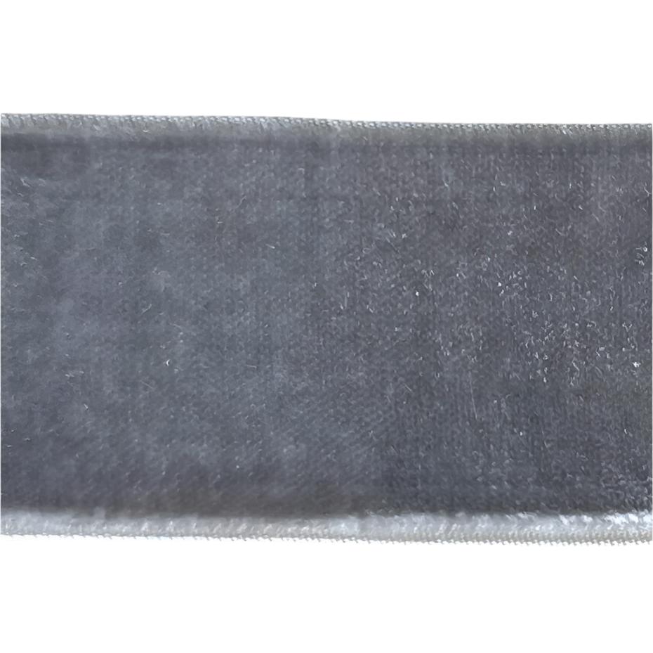 1 1/2" Slate Grey Nylon Velvet Ribbon (Made in Czechoslovakia)