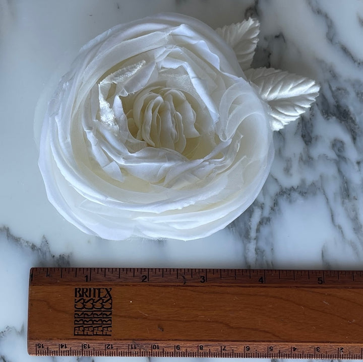Alabaster Summer Rose Silk Flower (Made in USA)