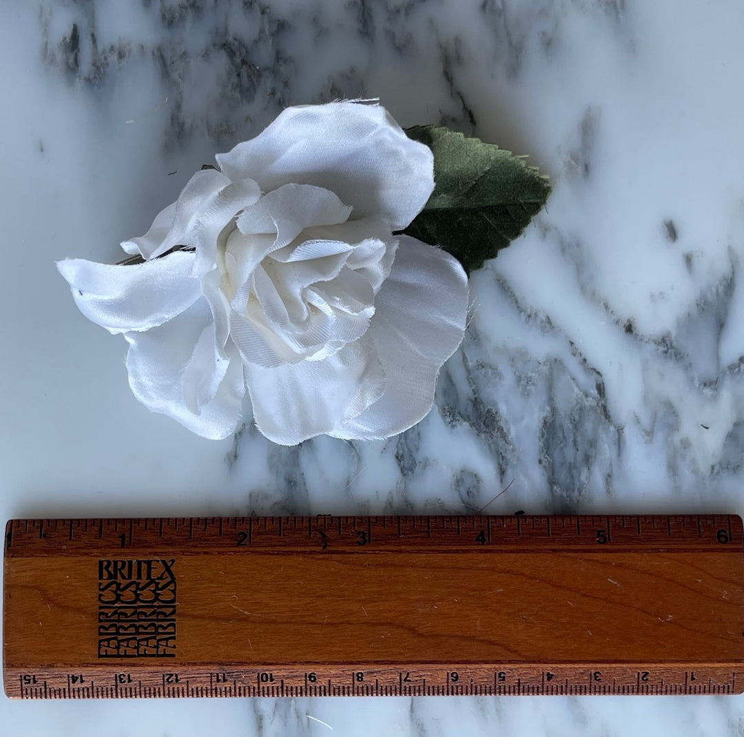 Delicate White Gardenia Silk Flower (Made in USA)