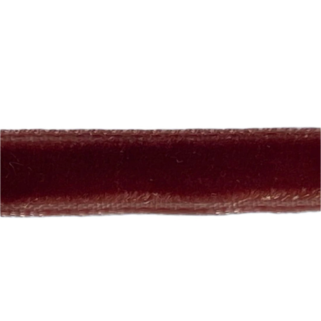 1/4" Burnt Orange Nylon Velvet Ribbon (Made in Switzerland)