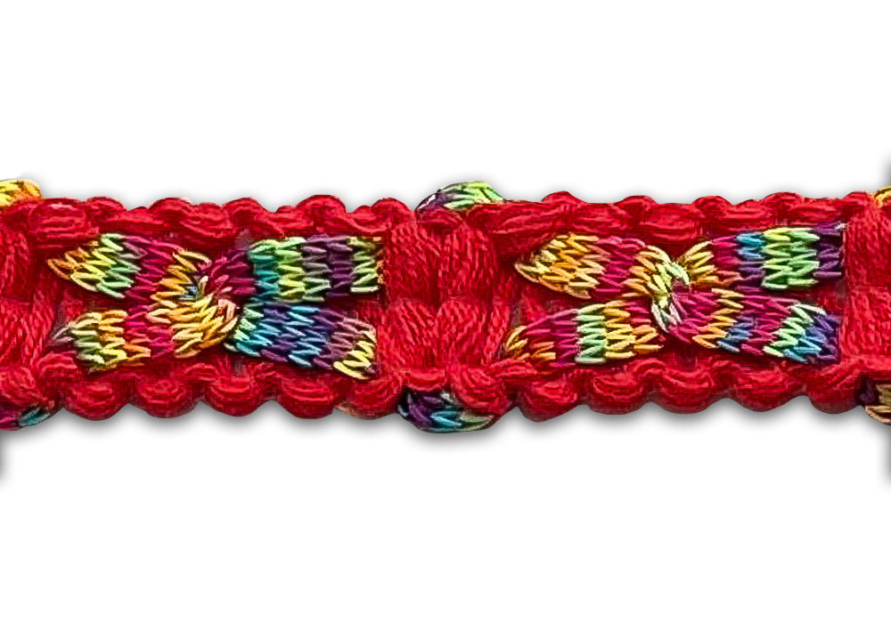 1/2" Rainbow Cherry Braided Trim (Made in Germany)