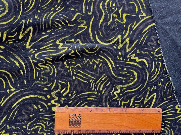 Light to Mid-Weight Undulating Unripe Lemon Viscose Blend Ponte Knit (Made in the Netherlands)