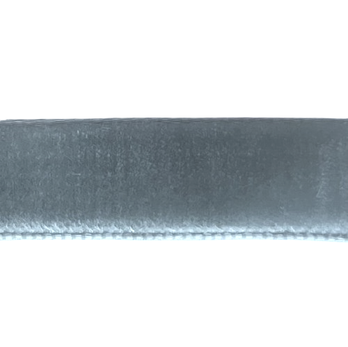 Double-Faced Iced Pearl Grey Nylon Velvet Ribbon (Made in Switzerland)