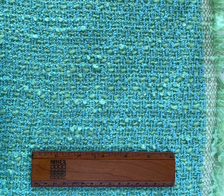 Lighter-Weight Aquamint Wool Bouclé (Made in Italy)