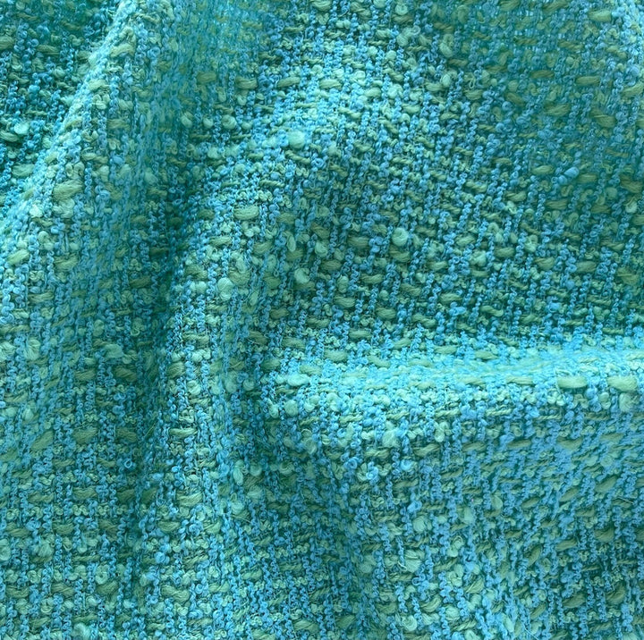 Lighter-Weight Aquamint Wool Bouclé (Made in Italy)