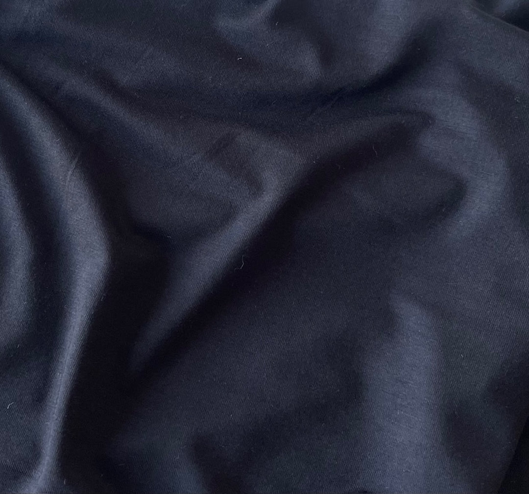Drapey Onyx Black Modal Jersey Knit