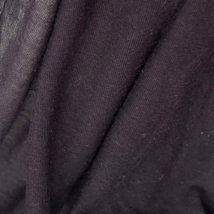 Semi-Sheer Deep Eggplant Viscose Jersey Knit (Made in Italy)
