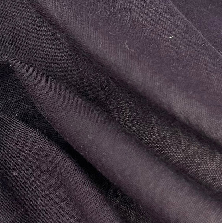 Semi-Sheer Deep Eggplant Viscose Jersey Knit (Made in Italy)