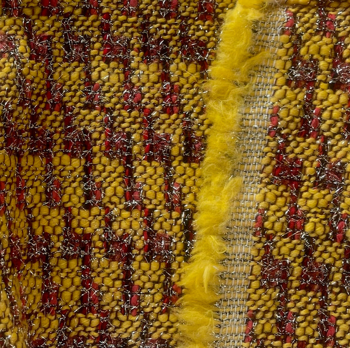 Mid-Weight Silvered Dandelion Wool Blend Bouclé (Made in Italy)