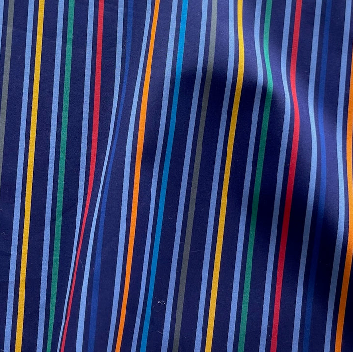 High-End Blue Moon Stripes 2-Ply Cotton Shirting (Made in Italy)