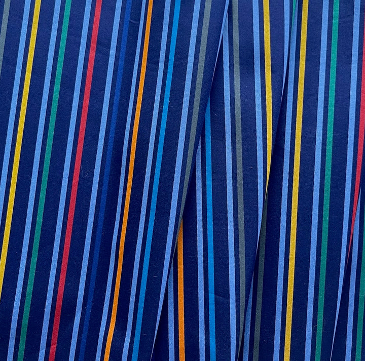 High-End Blue Moon Stripes 2-Ply Cotton Shirting (Made in Italy)