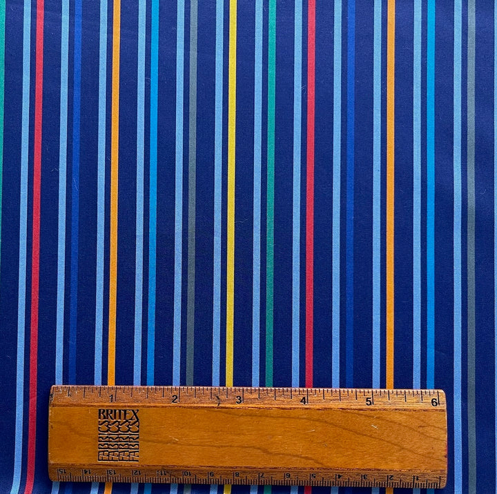 High-End Blue Moon Stripes 2-Ply Cotton Shirting (Made in Italy)