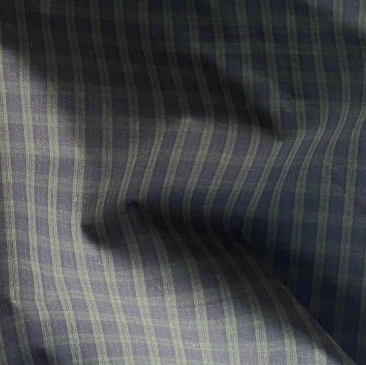 High-End Black Watch Plaid Cotton Poplin Shirting (Made in Italy)