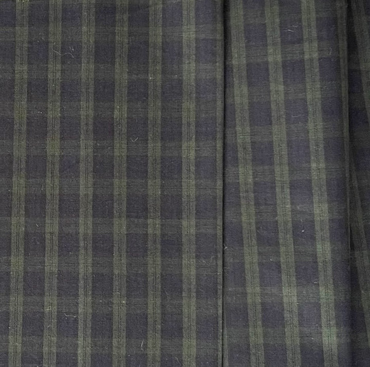 High-End Black Watch Plaid Cotton Poplin Shirting (Made in Italy)