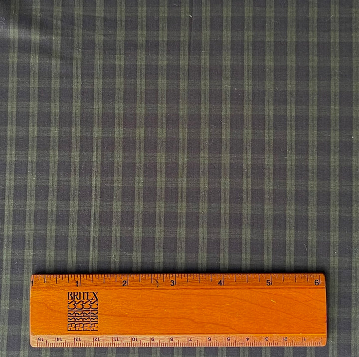 High-End Black Watch Plaid Cotton Poplin Shirting (Made in Italy)